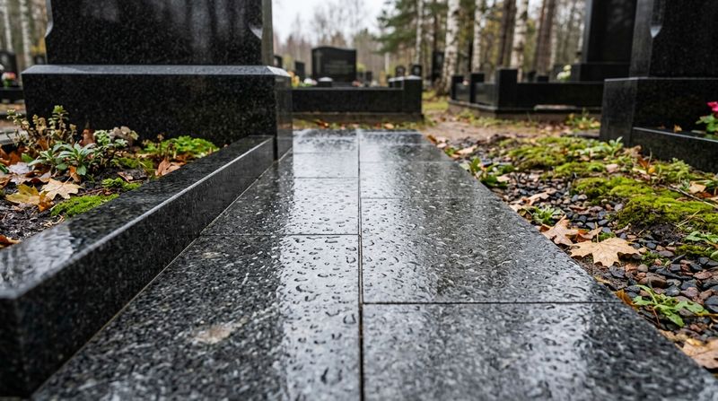 гранитная плитка на кладбище